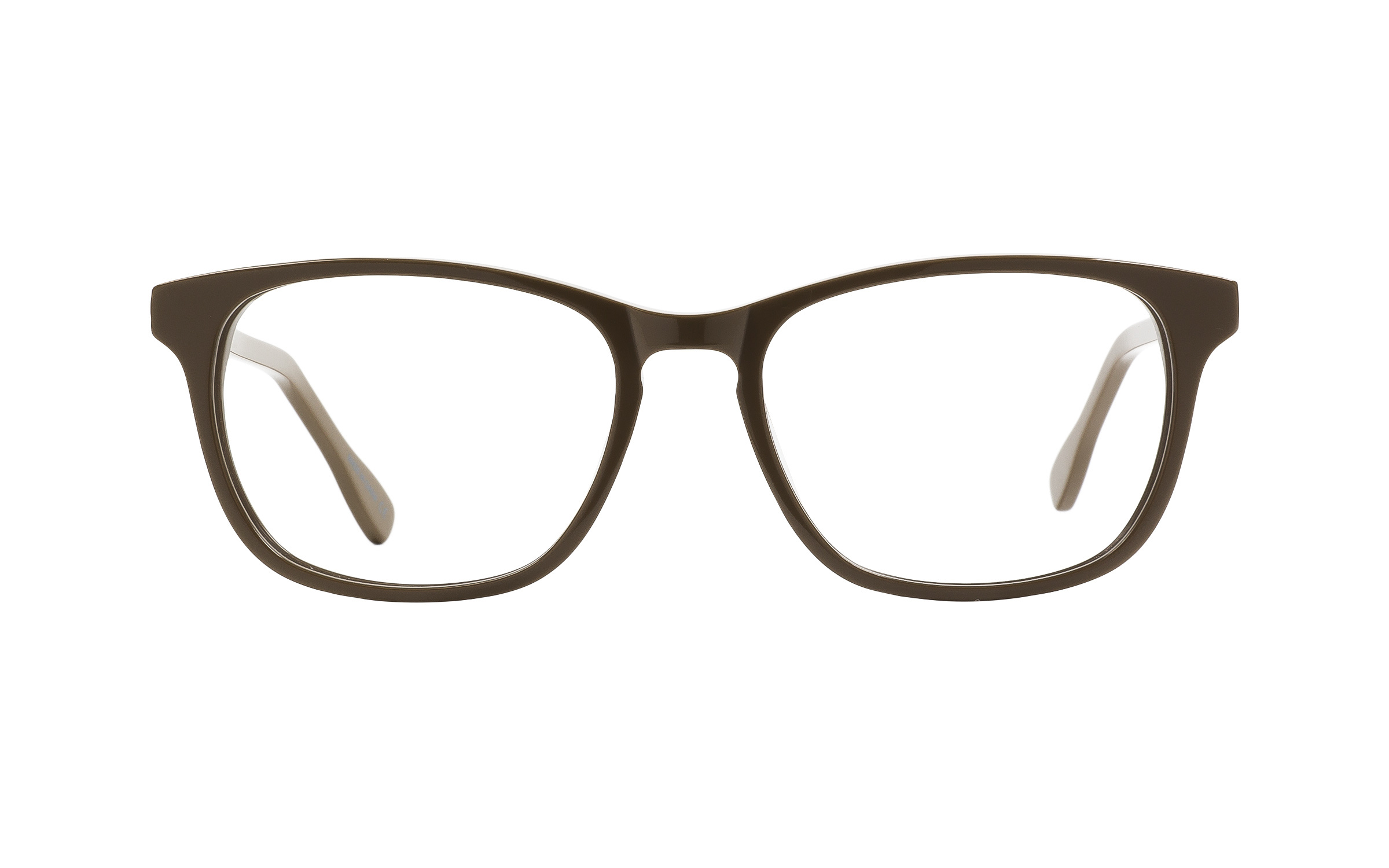 These smooth subtly rounded D-frame glasses from 7 For All Mankind are a good match for broad foreheads tapered jaws and soft features. A slight keyhole bridge suits shorter wider noses while slim frame arms come equipped with flexible spring hinges to fit small and medium faces.