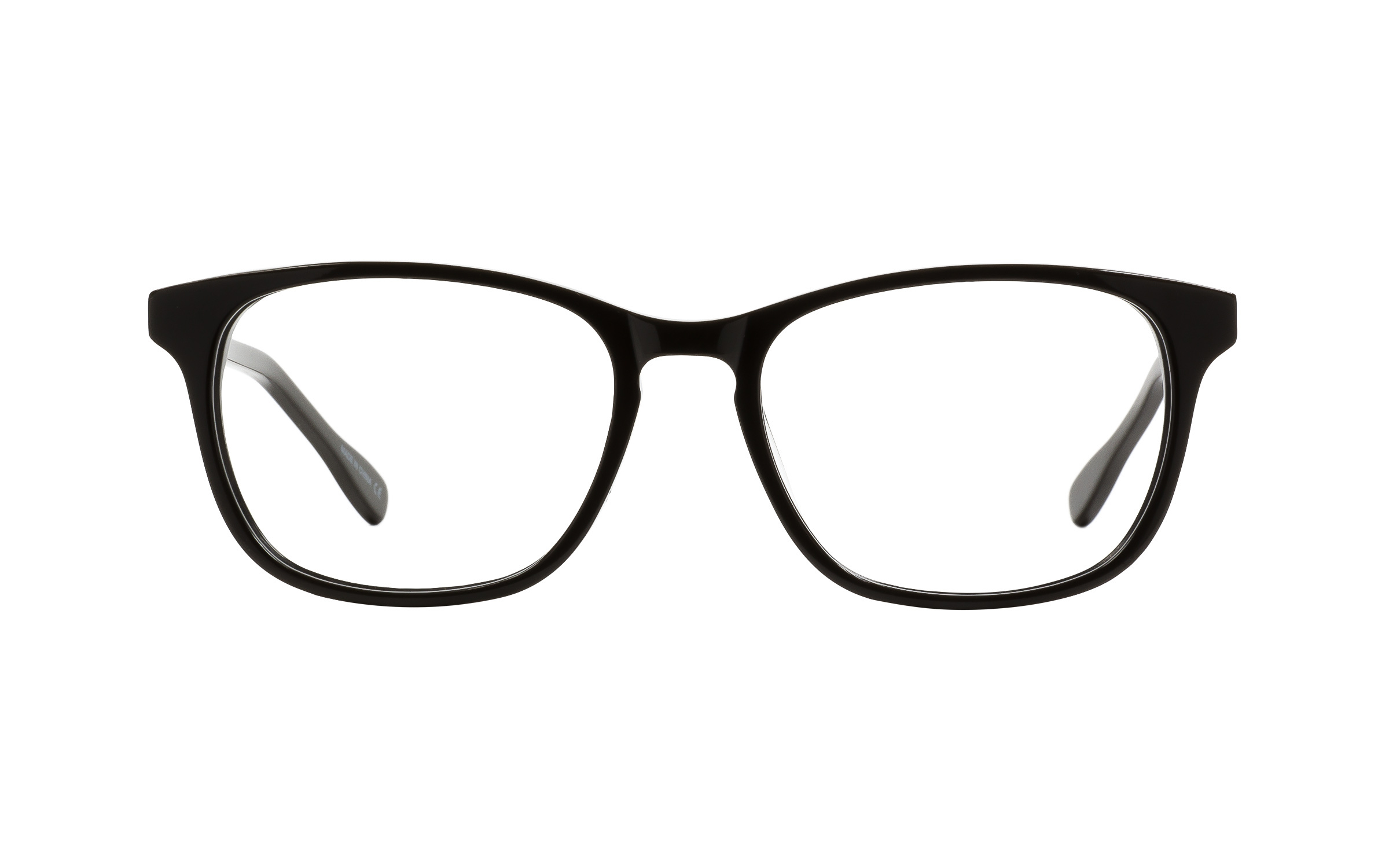 These smooth subtly rounded D-frame glasses from 7 For All Mankind are a good match for broad foreheads tapered jaws and soft features. A slight keyhole bridge suits shorter wider noses while slim frame arms come equipped with flexible spring hinges to fit small and medium faces.