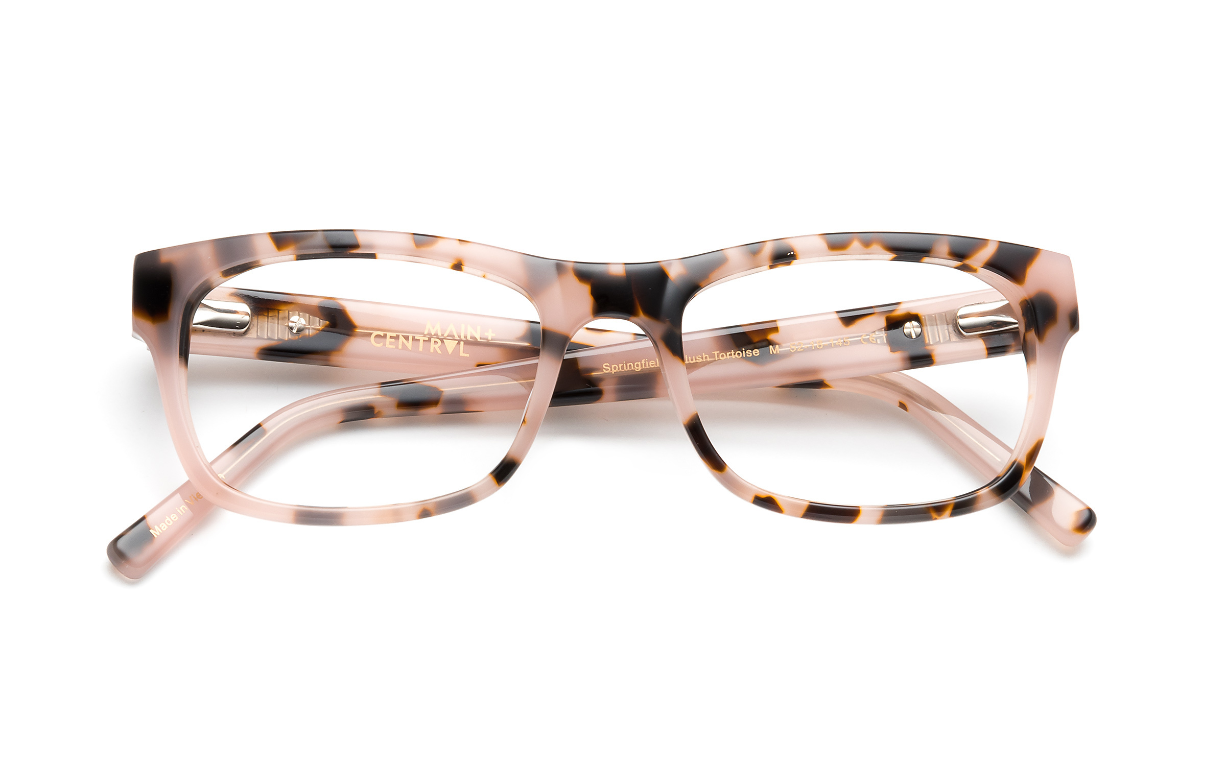 pink tortoiseshell glasses