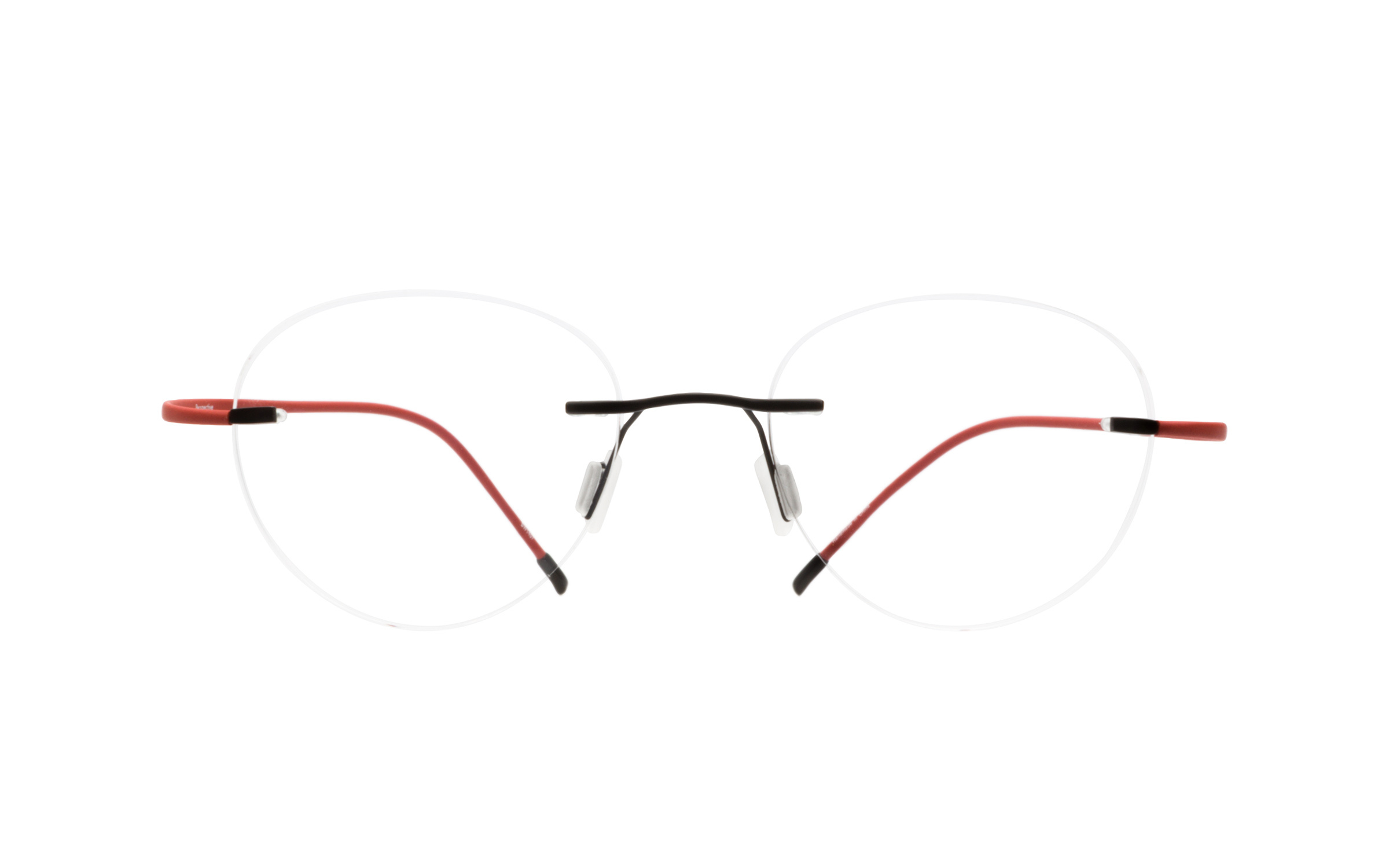 Rimless Glasses Red Perspective Online Coastal