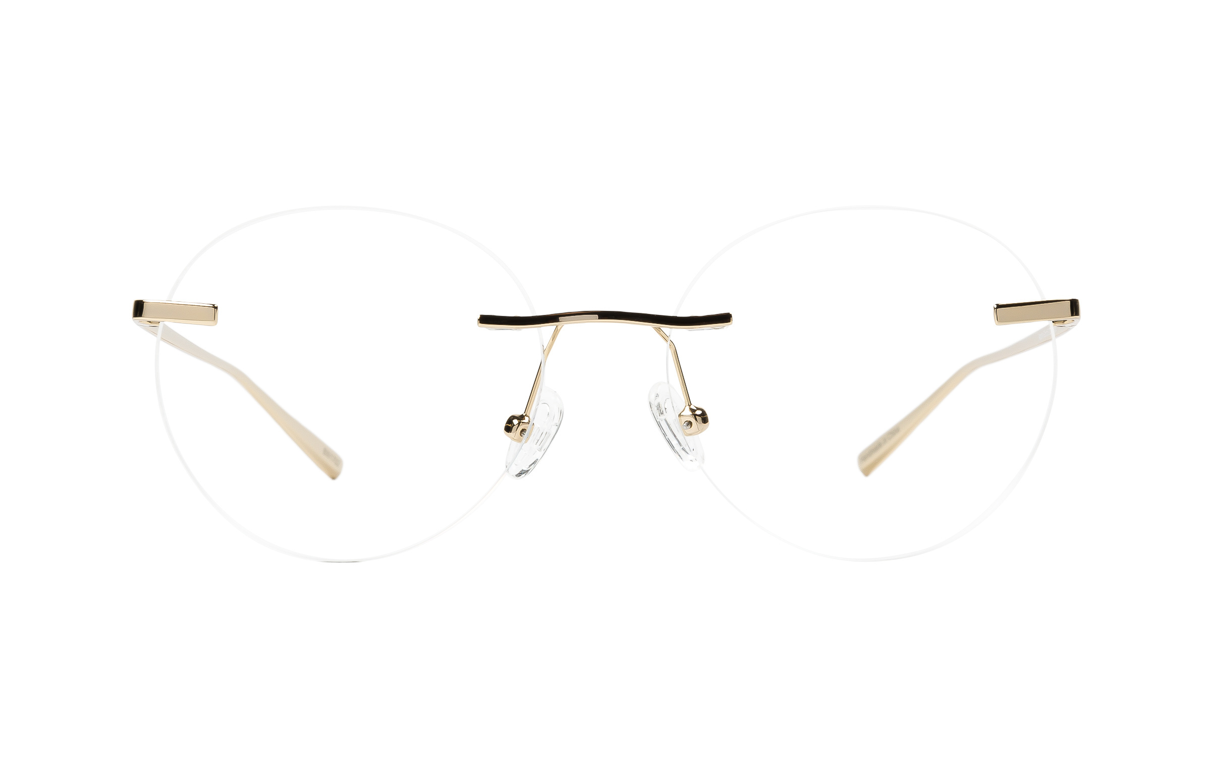 Rimless Glasses Gold Perspective Online Coastal