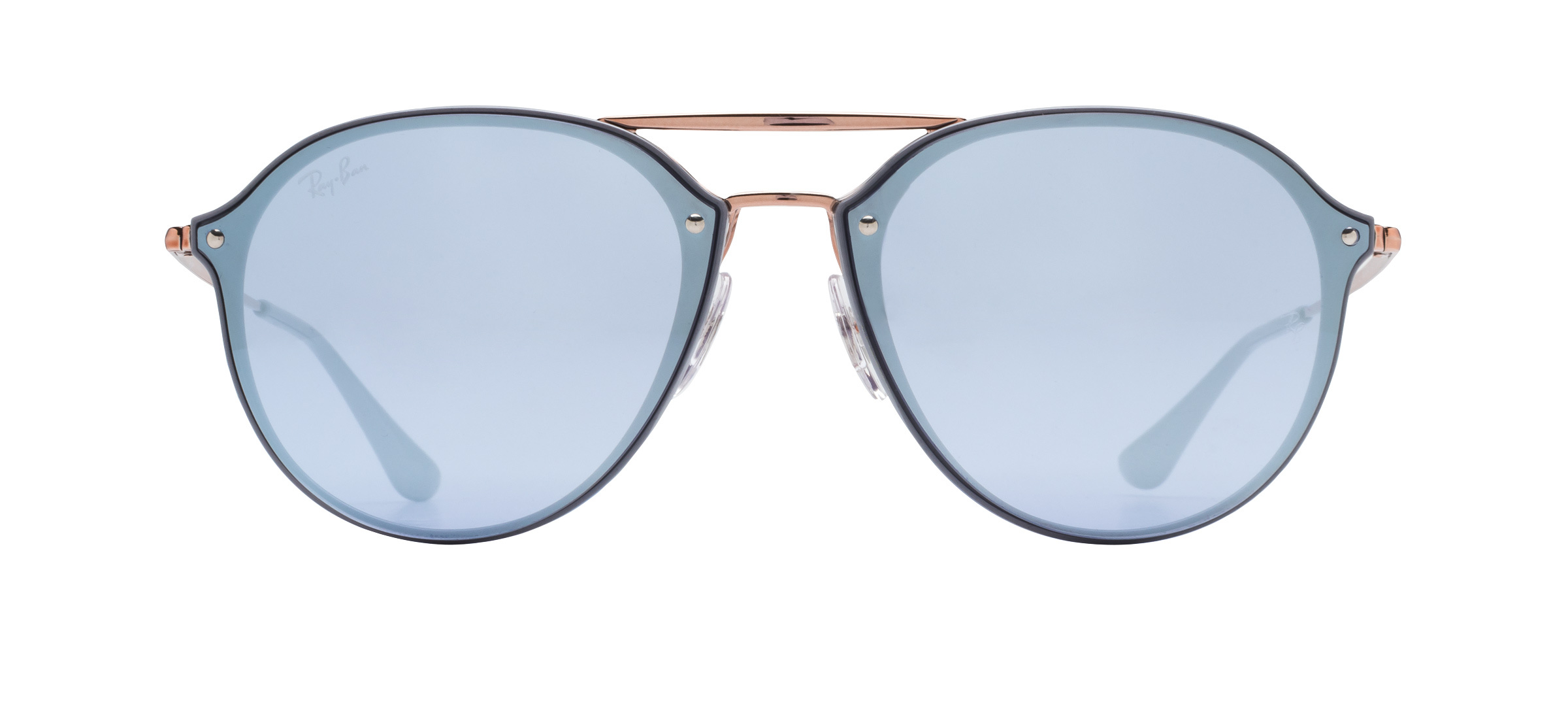 product image of Ray-Ban Blaze Double Bridge Grey Bronze Blue Silver Mirror
