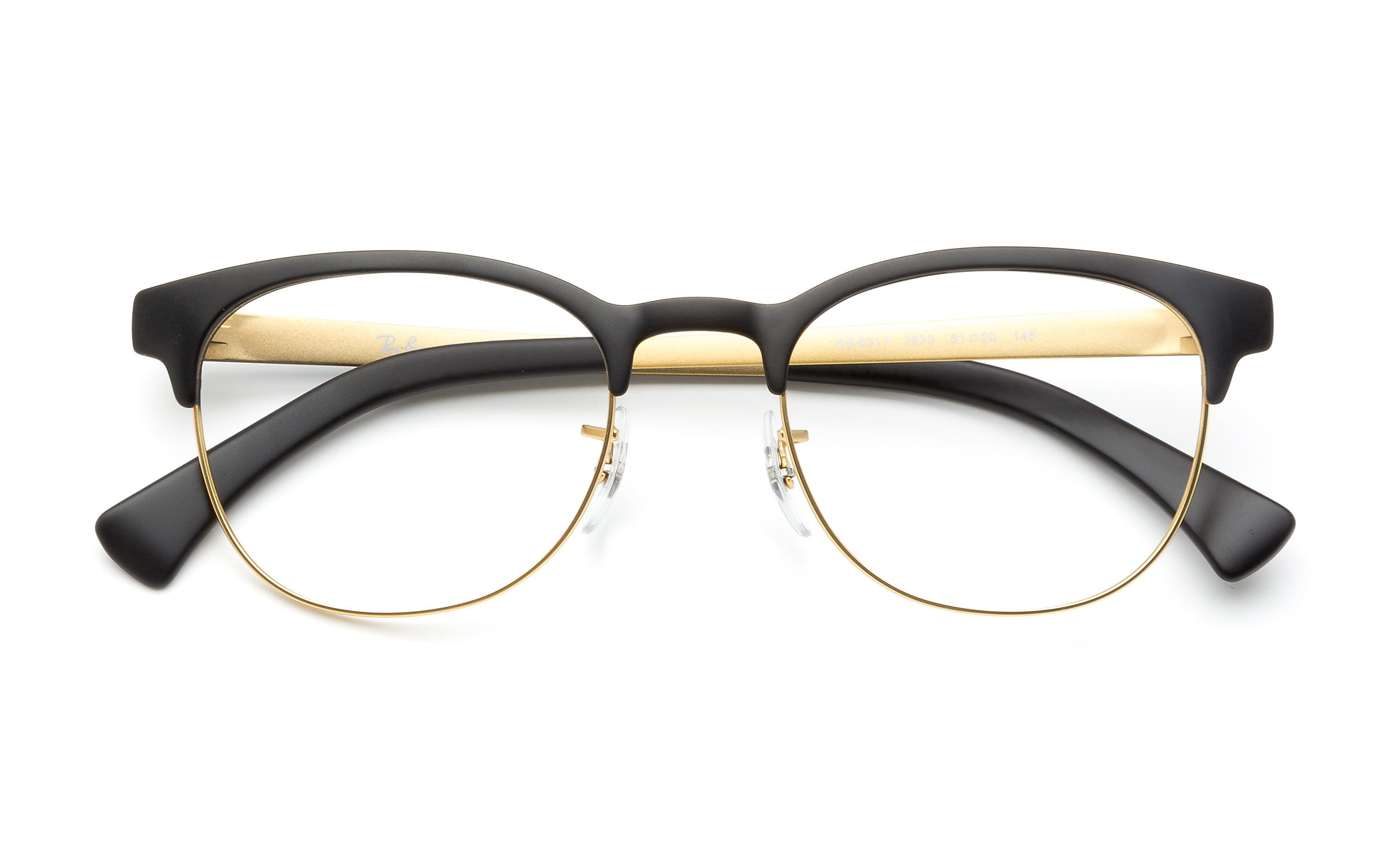 ray ban gold and black eyeglasses