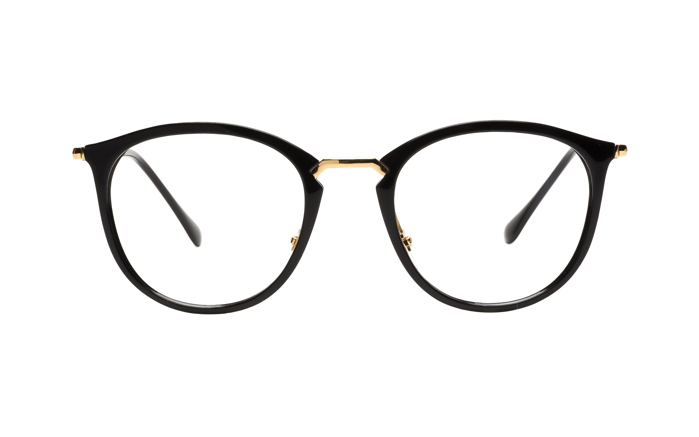 ray ban black and gold glasses