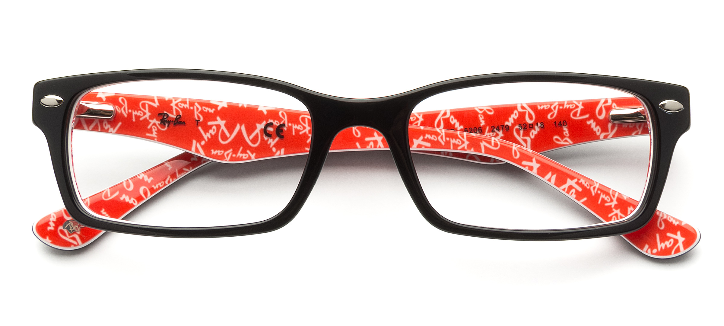 product image of Ray-Ban RX5206 Black Red Texture