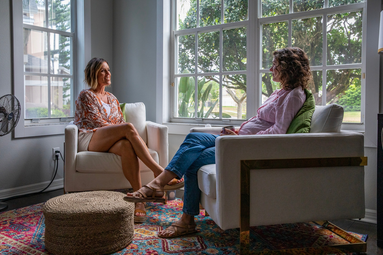 Lisa Brockman meeting with Anna Bret Mitchell 