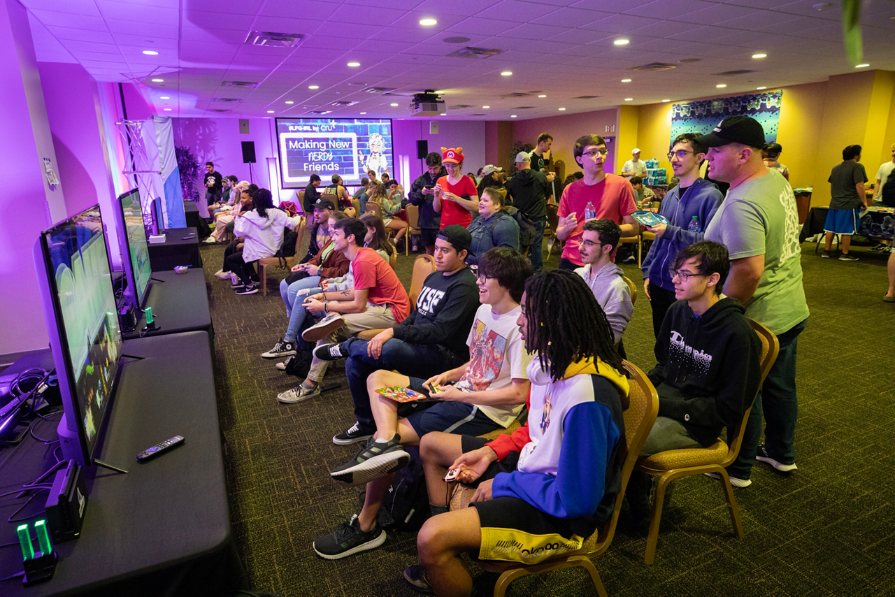 Gaming outreach social. They had about 150 students attend the event. University of South Florida Cru ministry