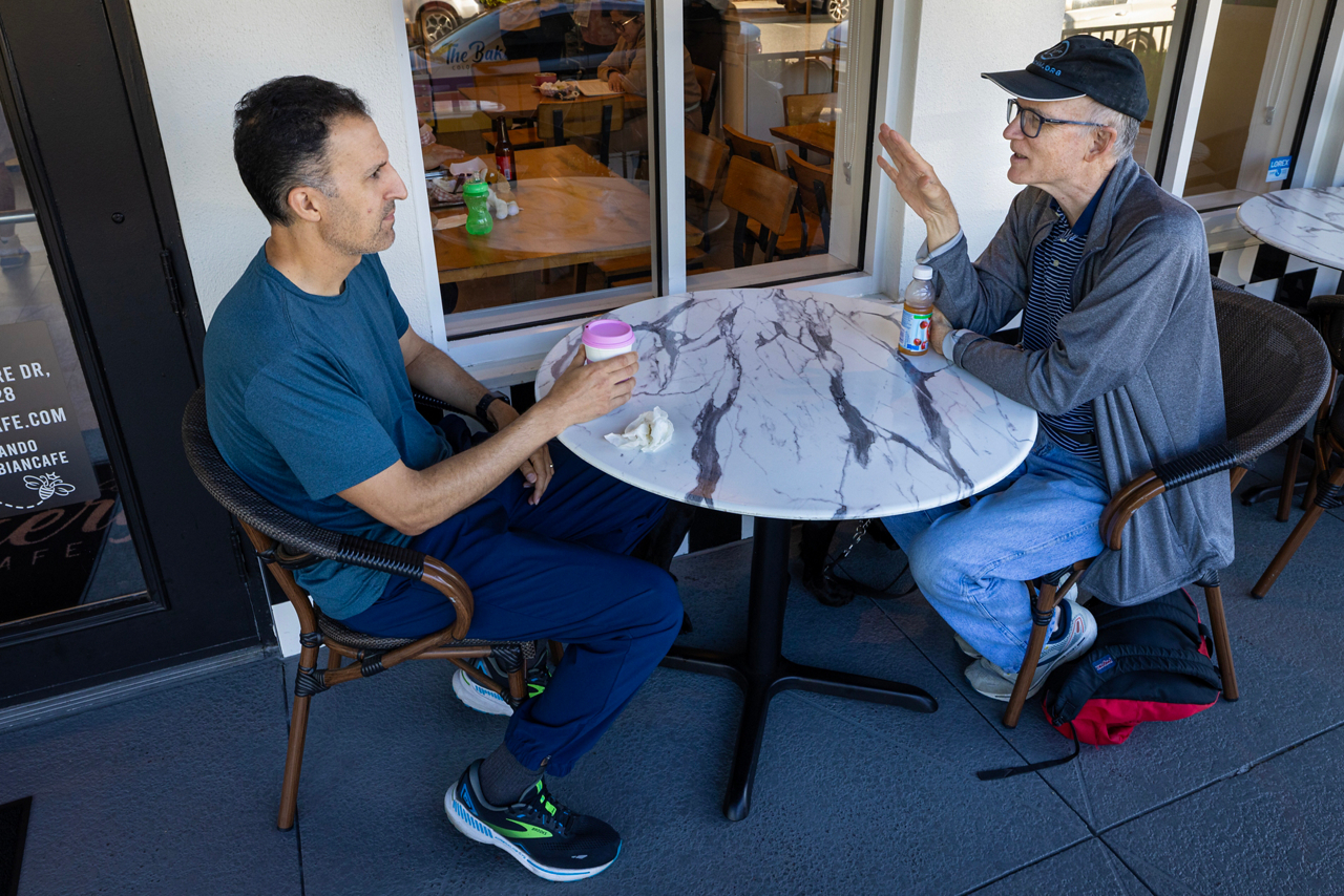 John Powers, blindness article. John meeting with Glen Gabriel. 