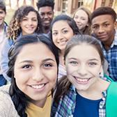 Students posing for a portrait