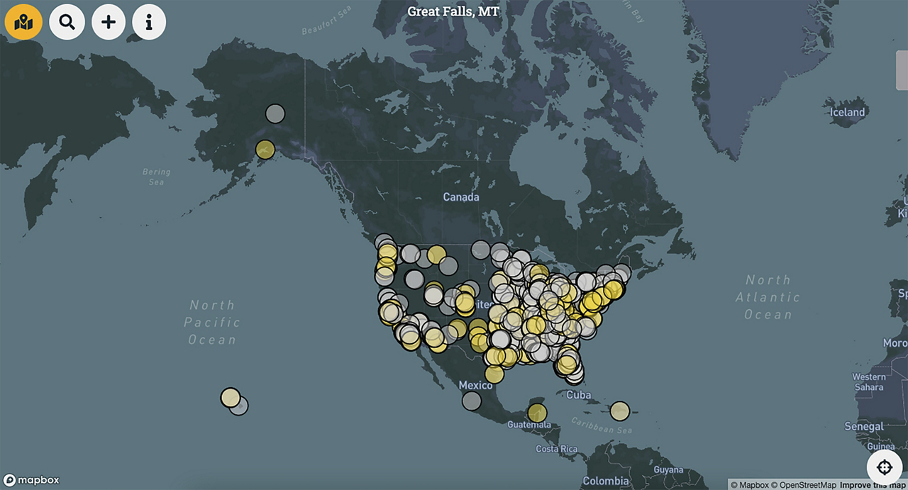 Deaf Bible Society provides a map in which they have tracked Deaf churches and churches that provide interpreters around the world.