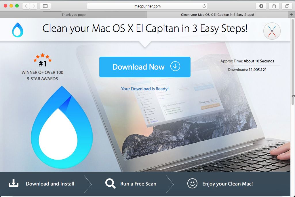 Пользователи macos. Поддельный антивирус. Scan & enjoy. Malvertising