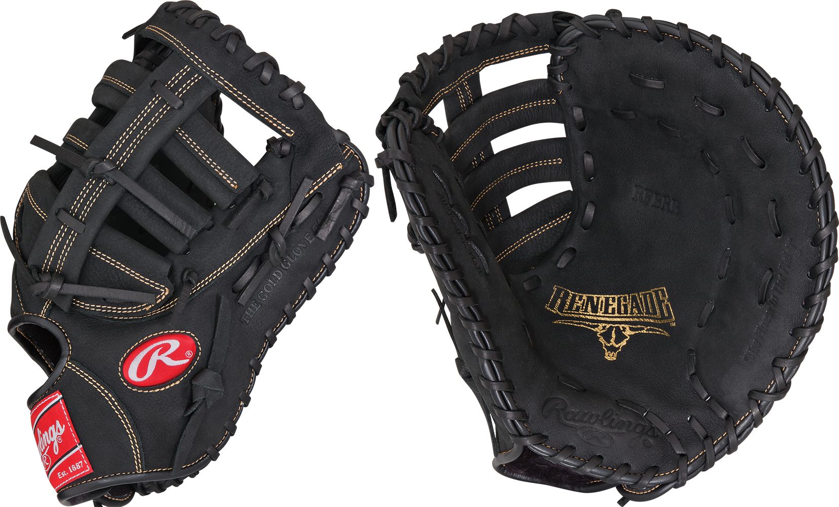 Rawlings 12.5" Renegade Series Baseball/Softball First Base Mitt DICK