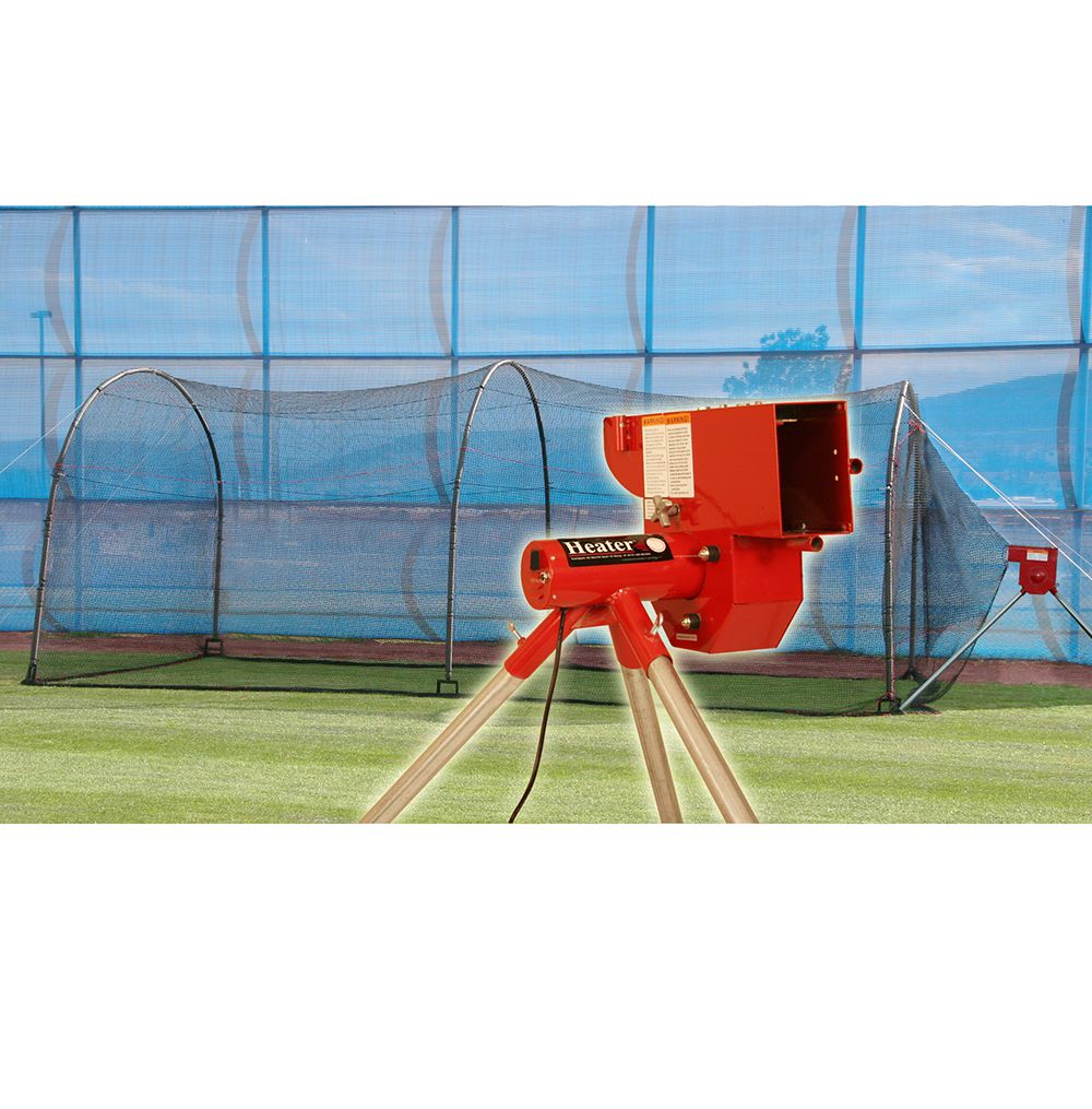 Heater 12 Softball Pitching Machine Xtender 24 Batting Cage
