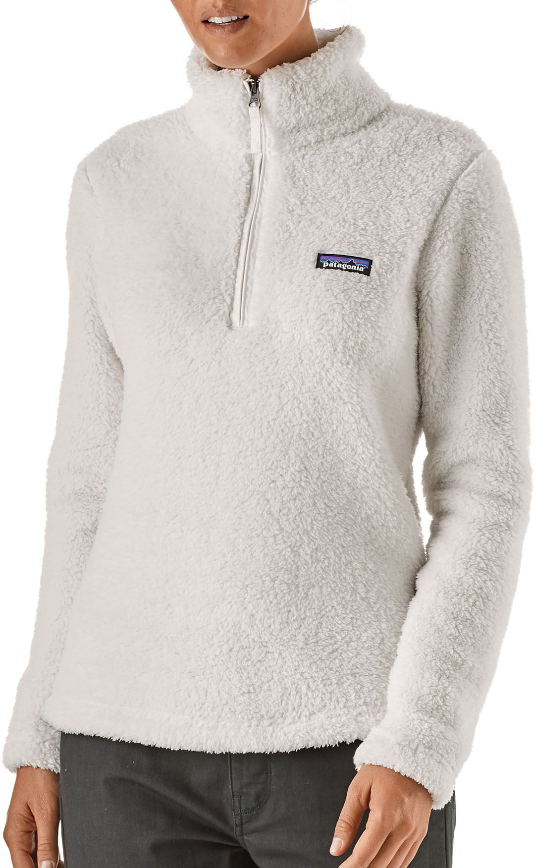 patagonia quarter zip birch white