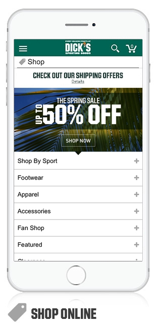 Mobile App For Android Ios Dick S Sporting Goods