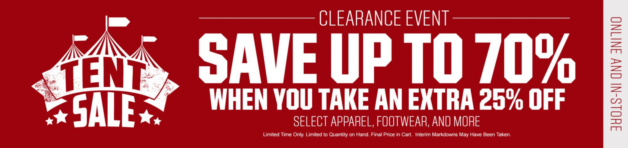 Take An Extra 10-25% Off Select Clearance