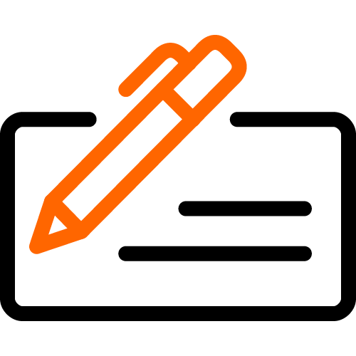 check with pen icon