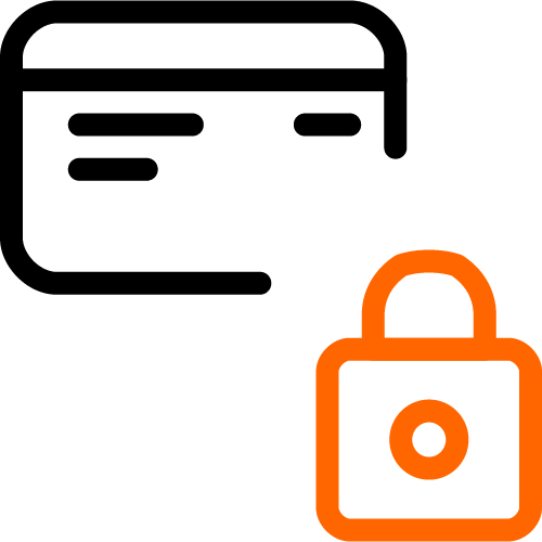 icon of credit card and lock