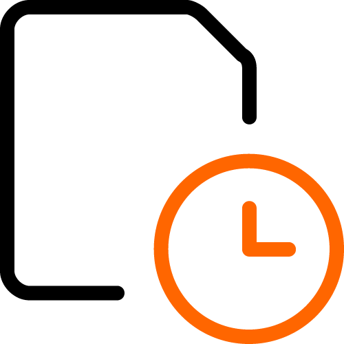 Document with clock icon