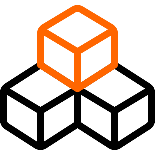 Block pyramid icon