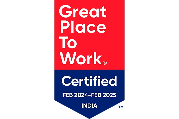 Great Place To Work - India blue and red badge