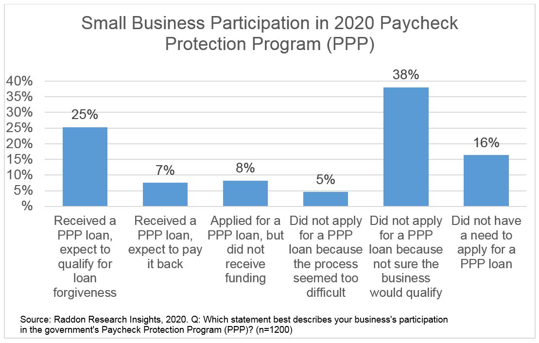 Small business participation in 2020 Paycheck Protection Program (PPP)