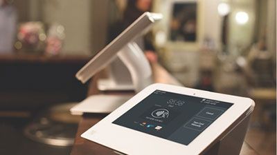 a tablet on a table