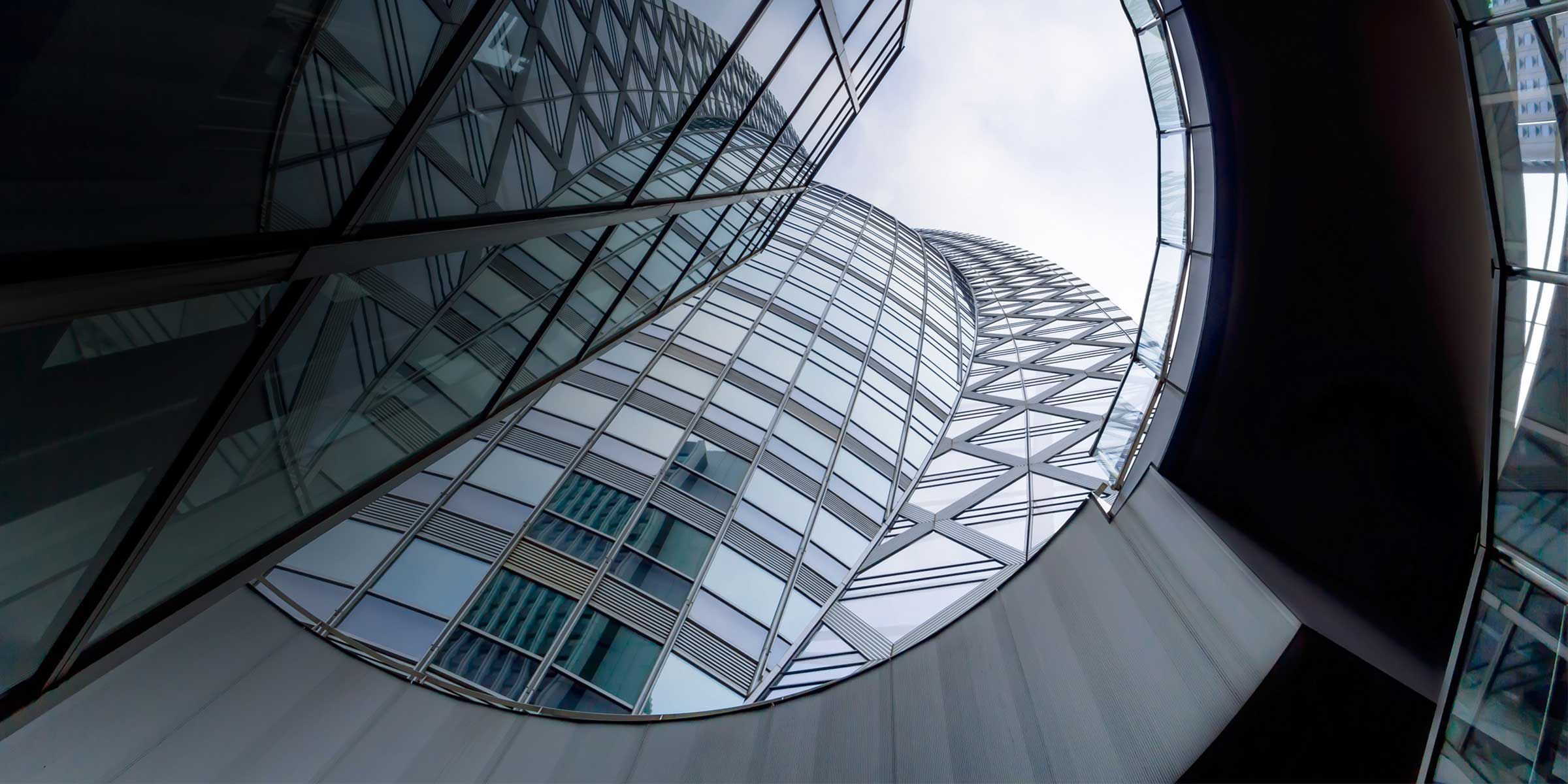 looking up at a tall building