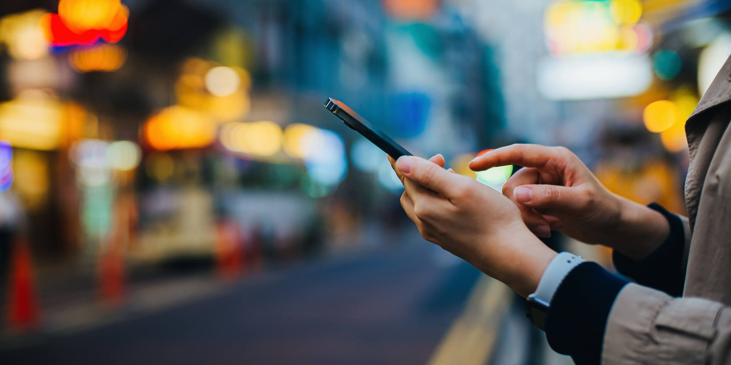 a person holding a cell phone