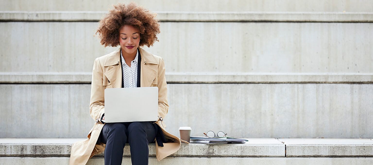 fiserv business woman working