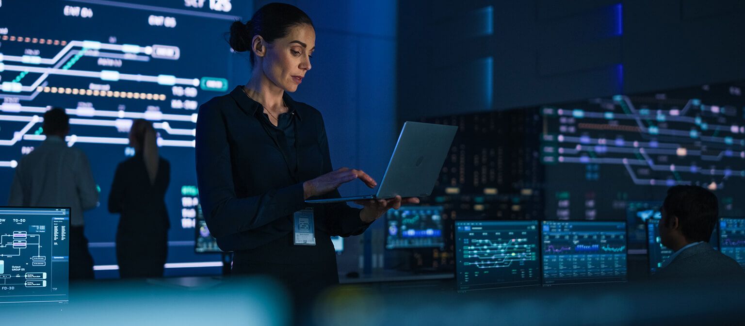 woman working on laptop