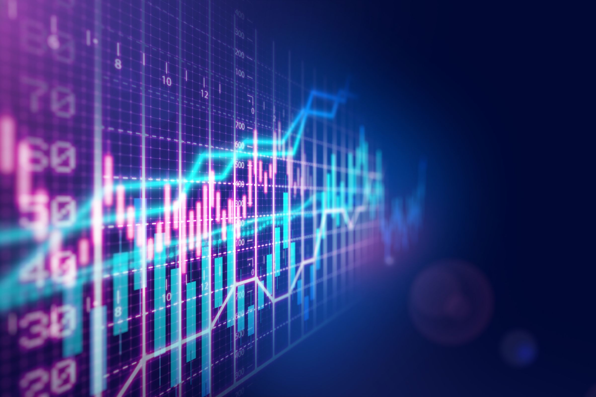 Binary numbers on blue background