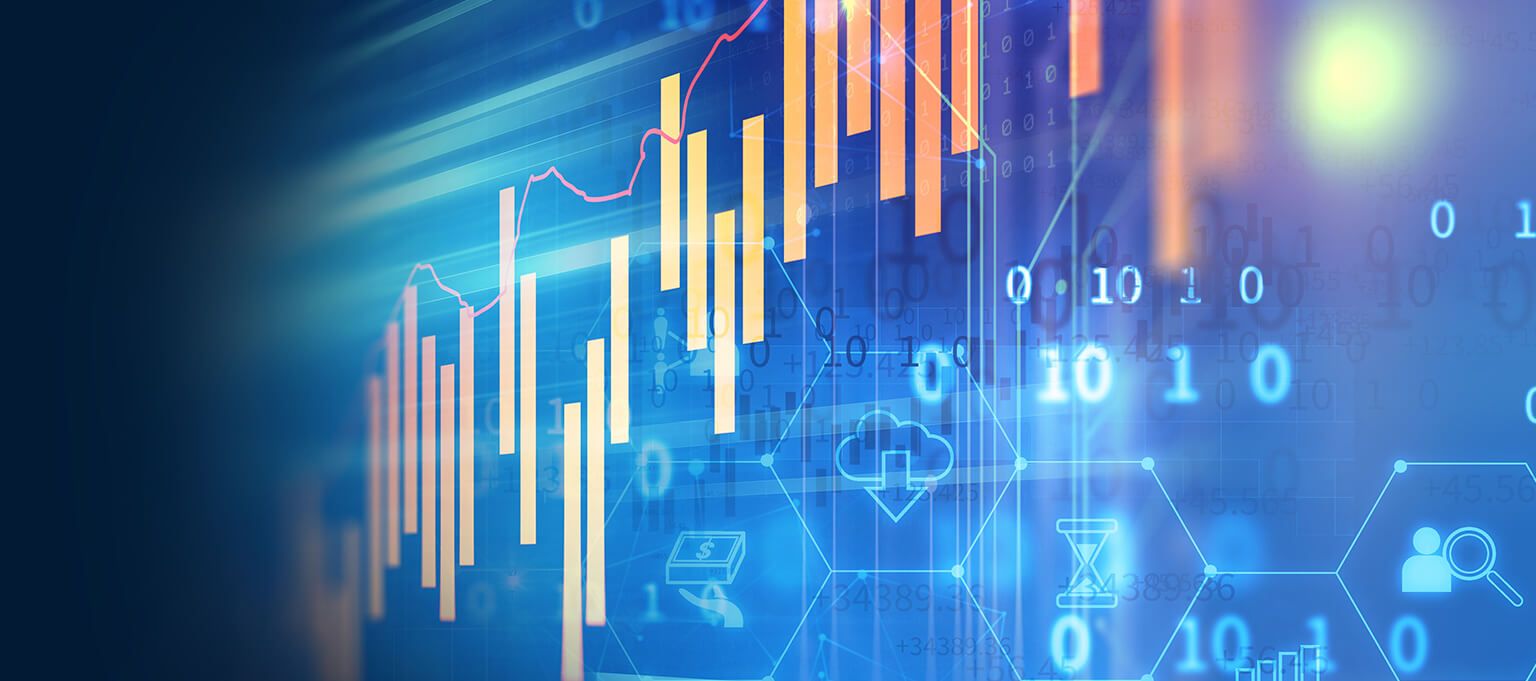 Abstract image of financial graph