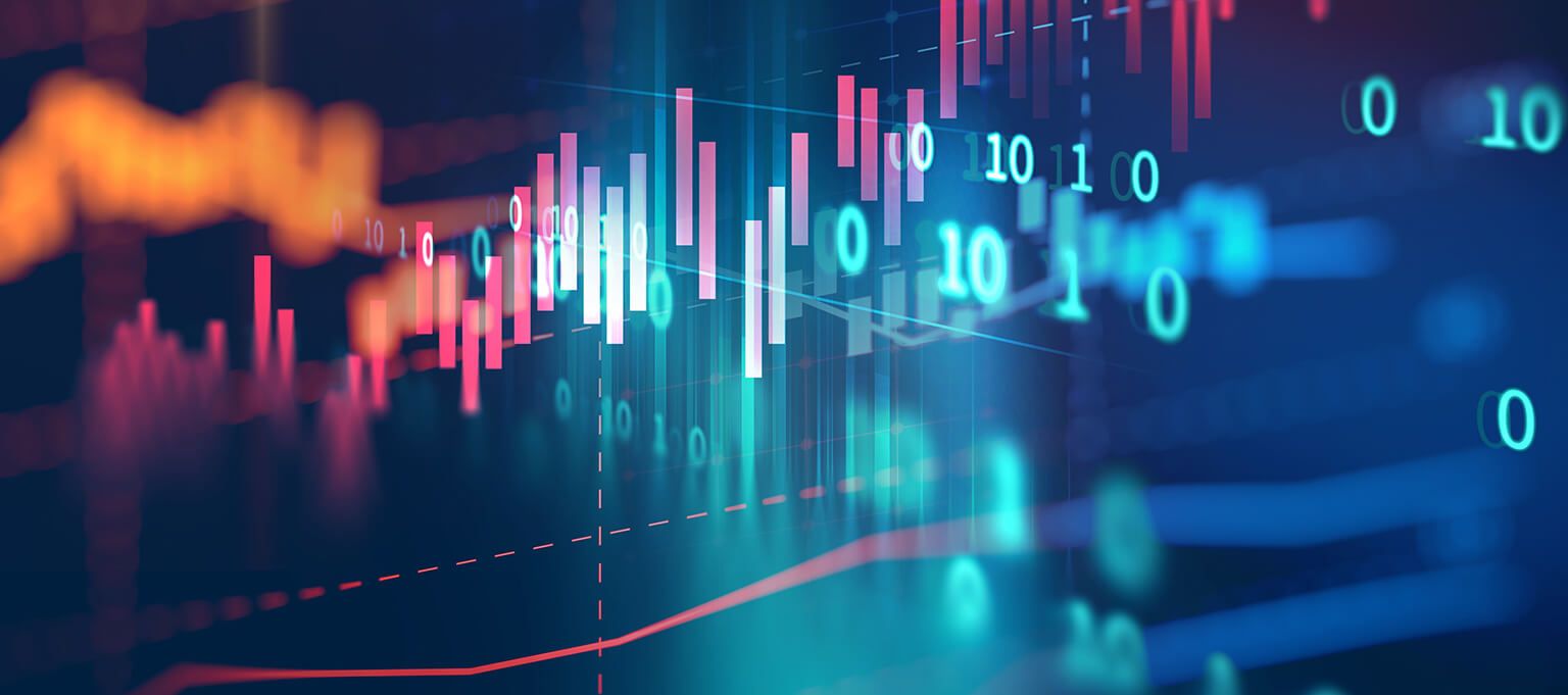 Abstract image of financial graph