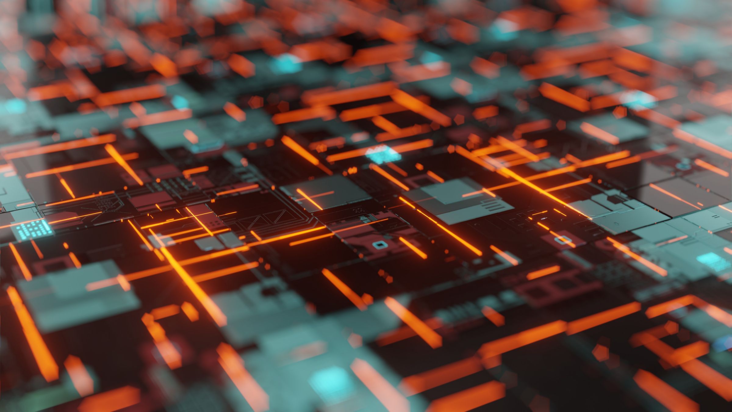 a close up of circuit board