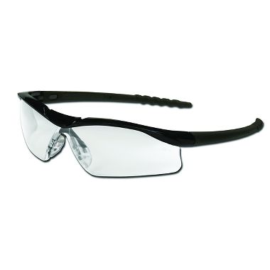 Dallas® Safety Glasses, Black Frame, Clear Lens #11771 at Galeton