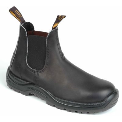 black pull on duty boots