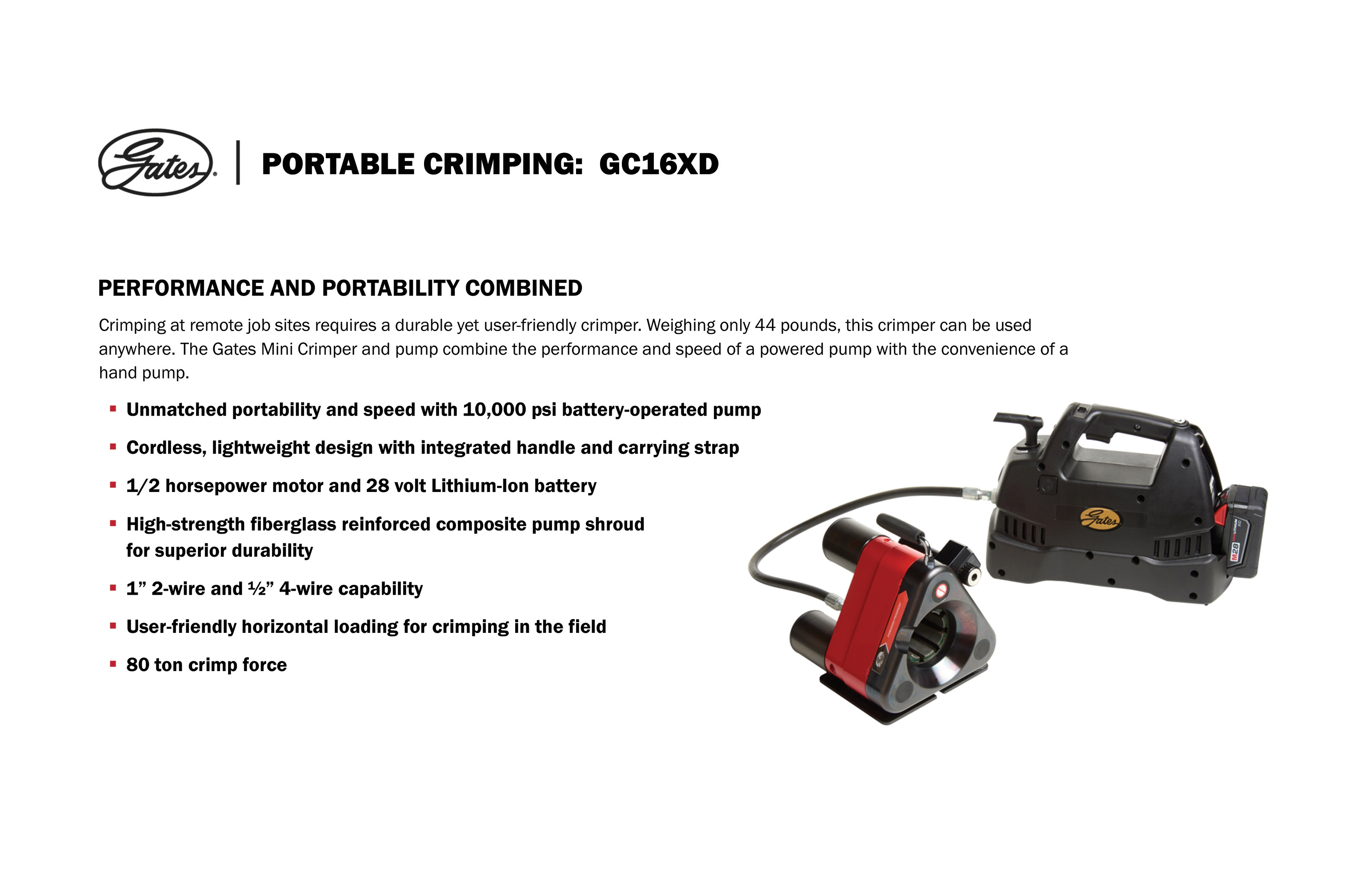 gates portable hose crimper kit