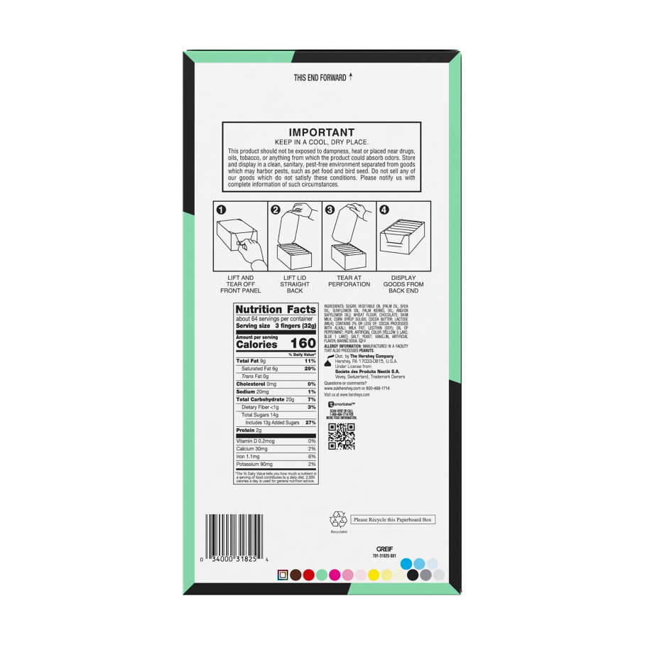 KIT KAT® DUOS Mint and Dark Chocolate King Size Candy Bars, 36 oz box