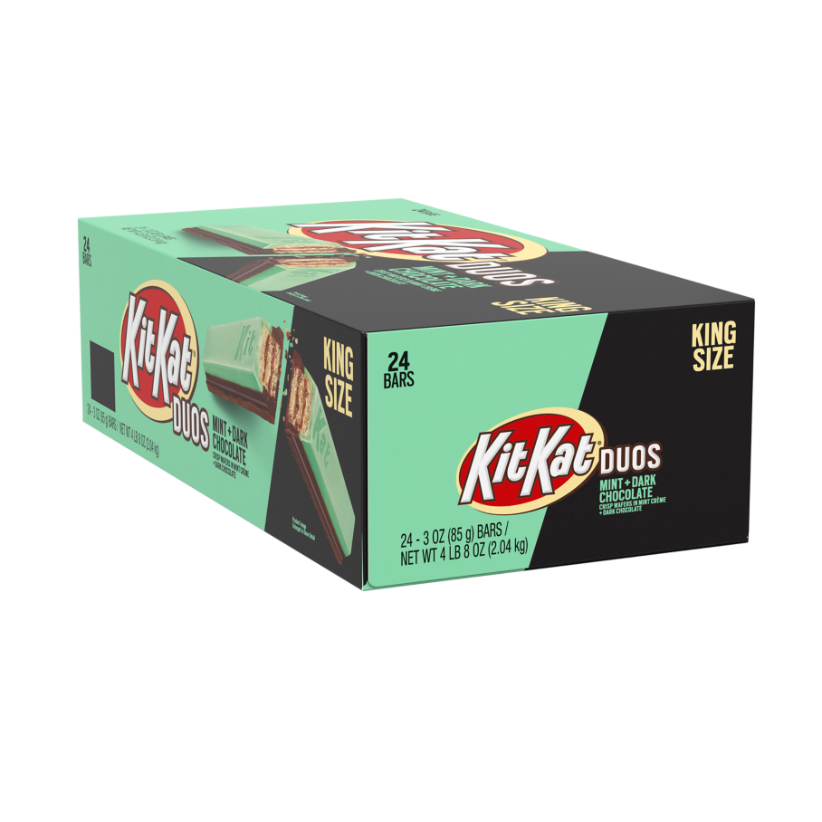 KIT KAT® DUOS Mint and Dark Chocolate King Size Candy Bars, 36 oz box, 24 pack