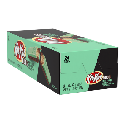 KIT KAT® DUOS Mint and Dark Chocolate King Size Candy Bars, 36 oz