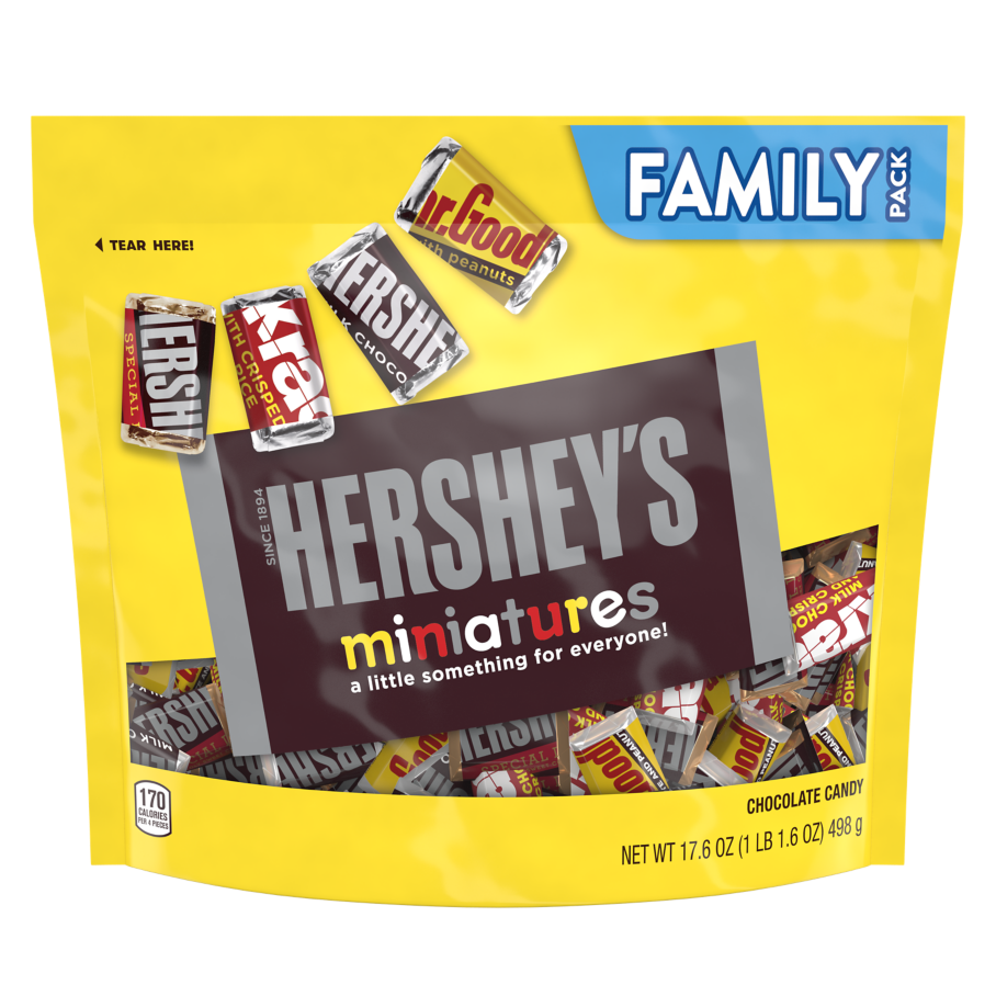 HERSHEY'S Miniatures Assortment, 17.6 oz pack - Front of Package