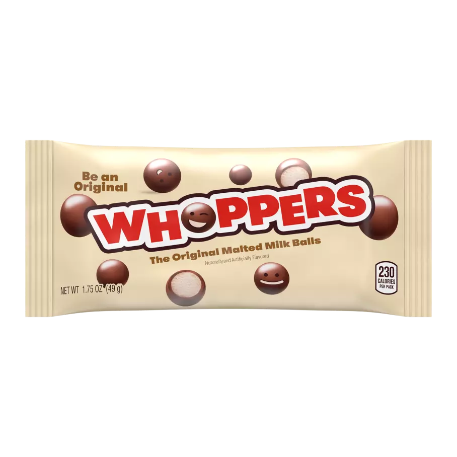 WHOPPERS Milk Chocolate Malted Milk Balls, 1.75 oz - Front of Package
