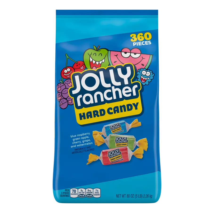 JOLLY RANCHER Original Flavors Hard Candy, 80 oz bag, 360 pieces - Front of Package