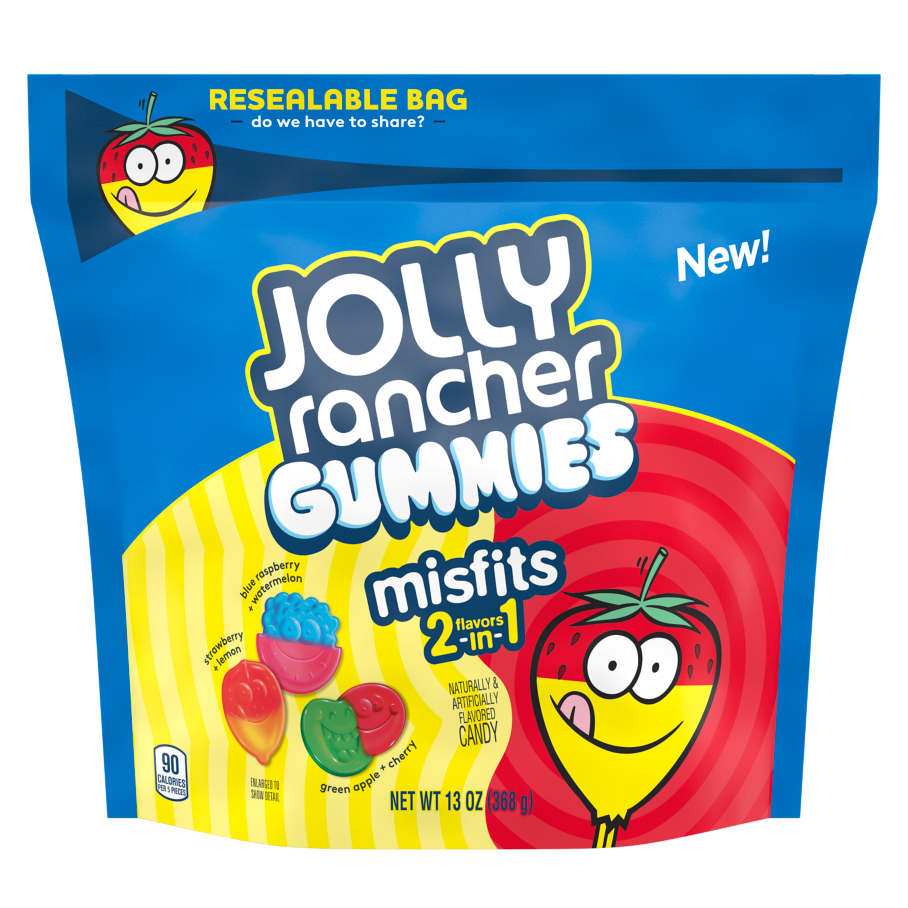 JOLLY RANCHER MISFITS Gummies, 13 oz bag - Front of Package