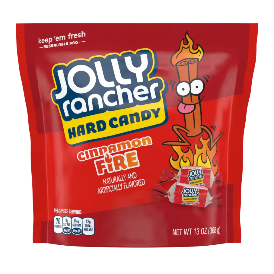 JOLLY RANCHER Cinnamon Fire Hard Candy, 13 oz bag - Front of Package