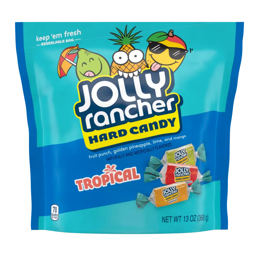 JOLLY RANCHER Tropical Hard Candy, 13 oz bag - Front of Package