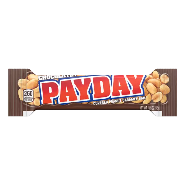 PAYDAY Chocolatey Covered Peanut and Caramel Candy Bar, 1.85 oz - Front of Package