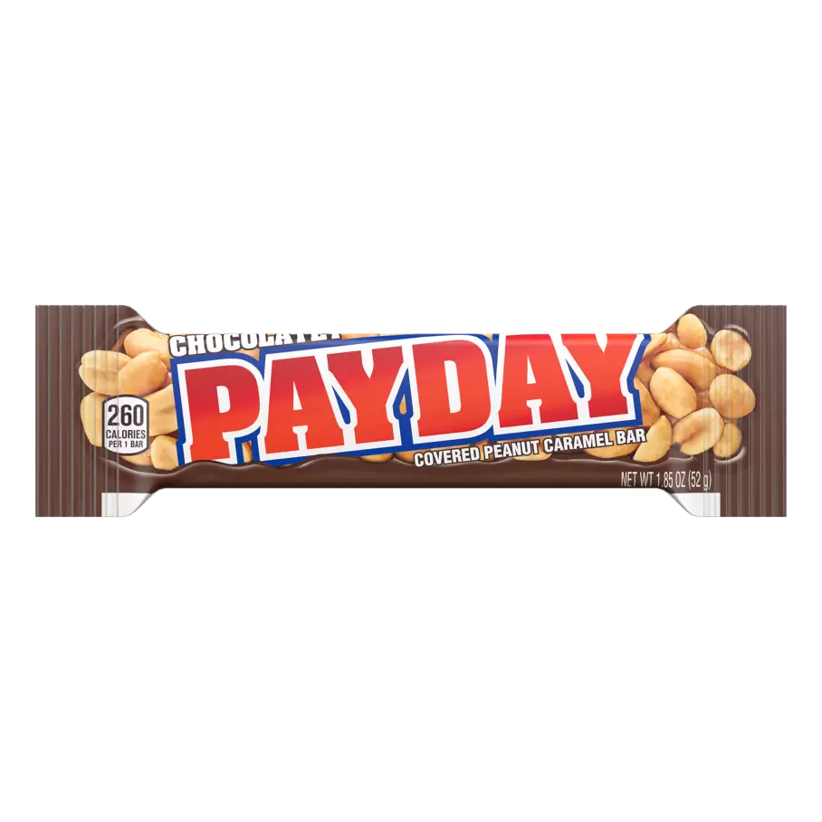 PAYDAY Chocolatey Covered Peanut and Caramel Candy Bar, 1.85 oz - Front of Package
