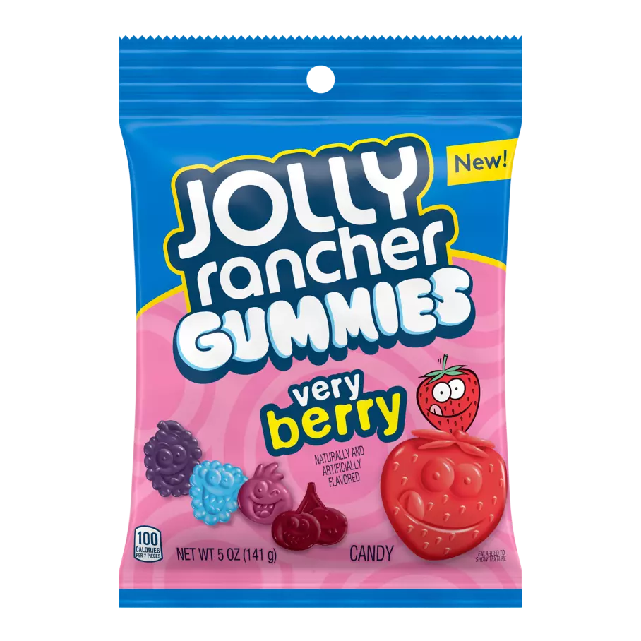 JOLLY RANCHER Gummies Very Berry Candy, 5 oz bag